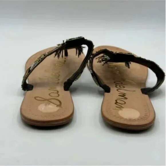 Sam Edelman Women's Anella Beaded Tassel Thong Sandal Size 10 - Picture 5 of 8